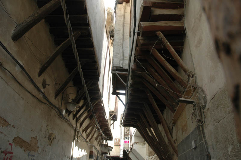 Inside the walled old town, room extensions